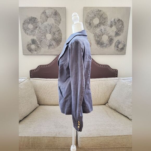 ✨ IMAN ✨Stretch Denim Blazer in Washed Gray - [Size Small] - Picture 5 of 11